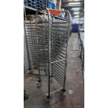 Vogue stainless steel gastronorm trolley capable of holding 20 trays