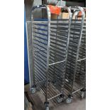 Vogue stainless steel gastronorm trolley capable of holding 20 trays