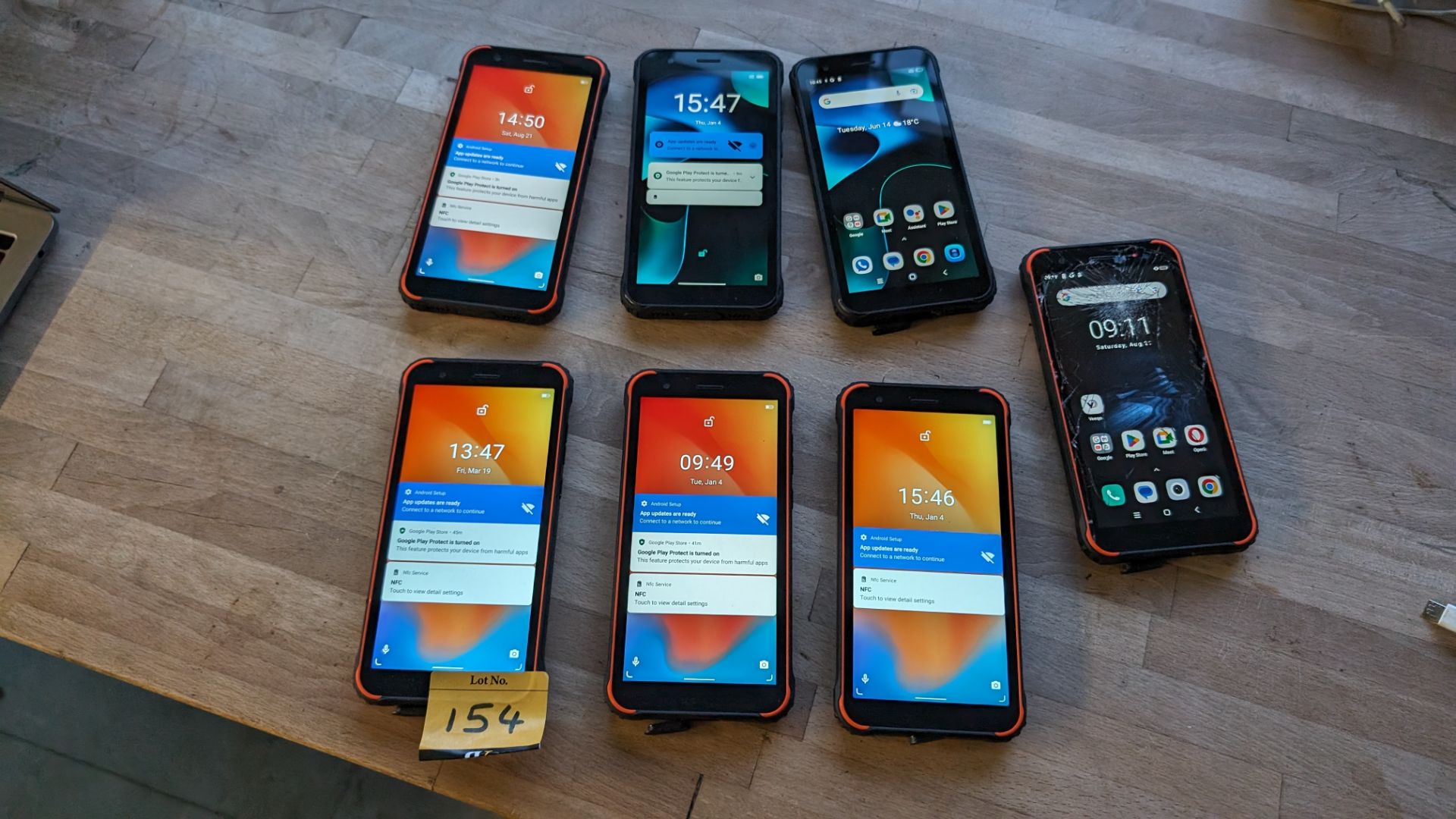 7 off Blackview rugged smartphones. NB one with broken screen