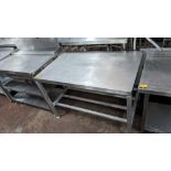 Stainless steel table, max dimensions 1200 x 750 x 830mm