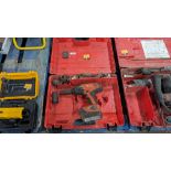Hilti model SIW22T-A cordless drill including 21.6V battery plus assorted sockets for use with same