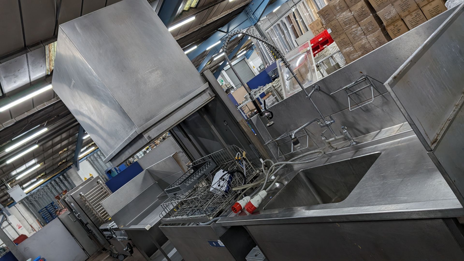 Hobart very large heavy duty commercial pass-through dishwasher including large stainless steel tray - Image 12 of 19