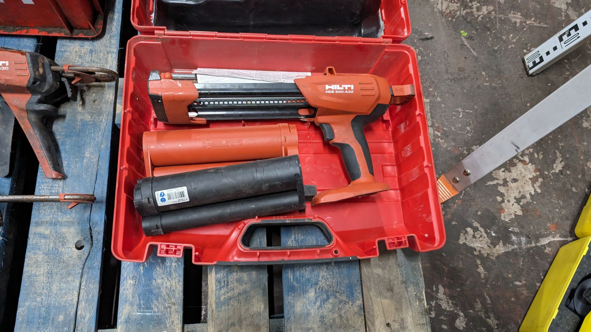 Contents of a pallet of Hilti equipment including HDE 500-A22 (no battery), 2 off HDM 330 plus assor - Image 3 of 8