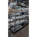 Bartlett B-line stainless steel shelving unit, assumed to be for use in cold store, max external dim