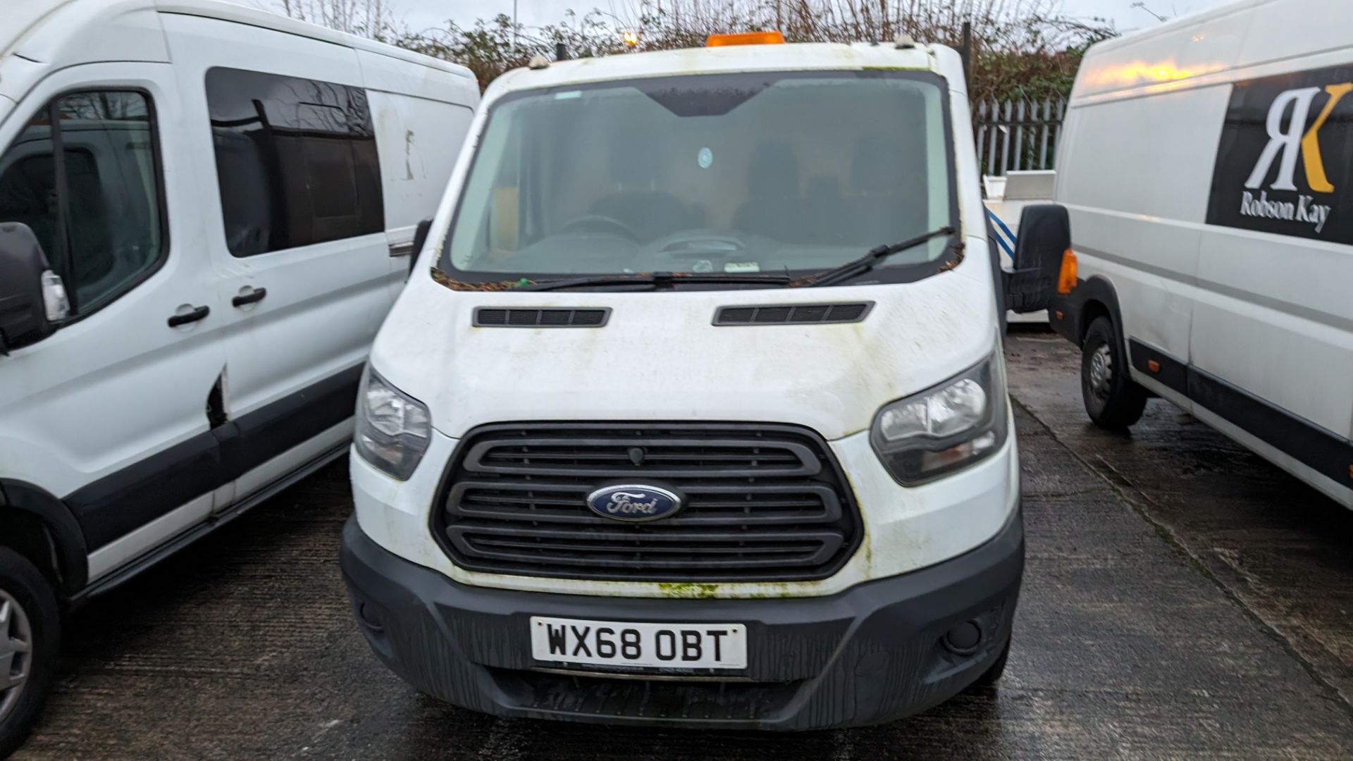 WX68 OBT Ford Transit 350 tipper, 6 speed manual gearbox, 1995cc diesel engine. Colour: White. Fi - Image 3 of 24