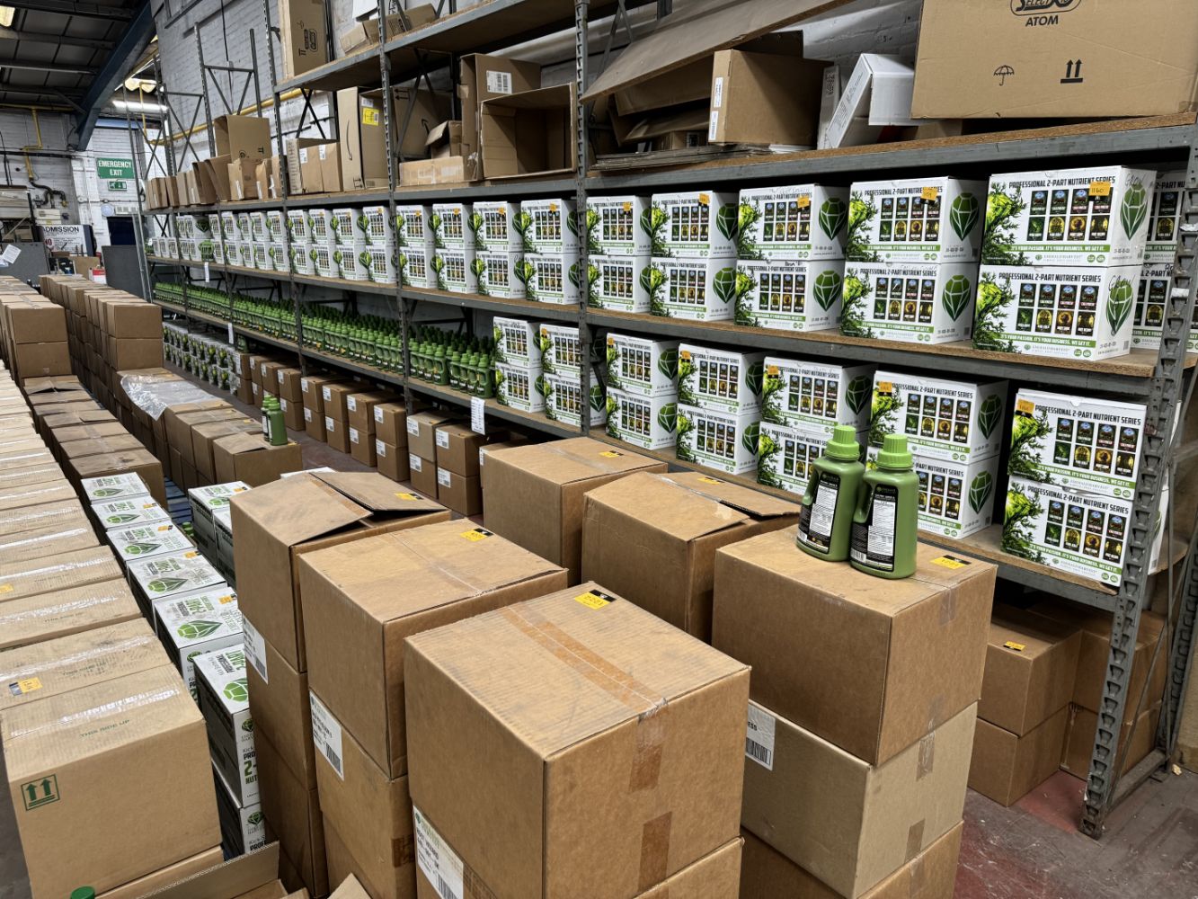 Total Stock from a Hydroponics Distributor in liquidation: 100s of pallets of nutrients, soil, timers & more. Also General Horticulture & Vans