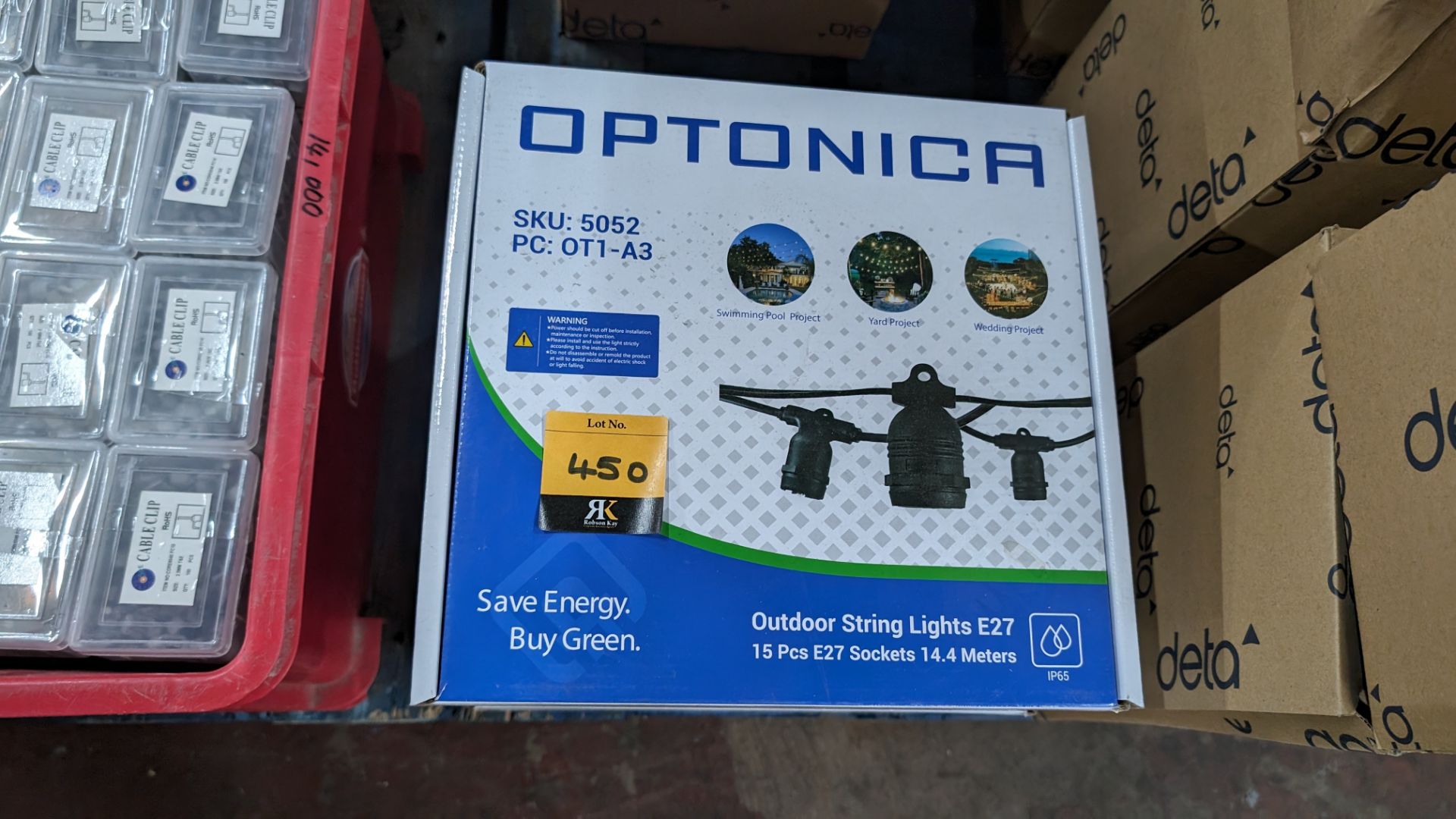 3 off Optonica outdoor string lights E27 - Image 2 of 3