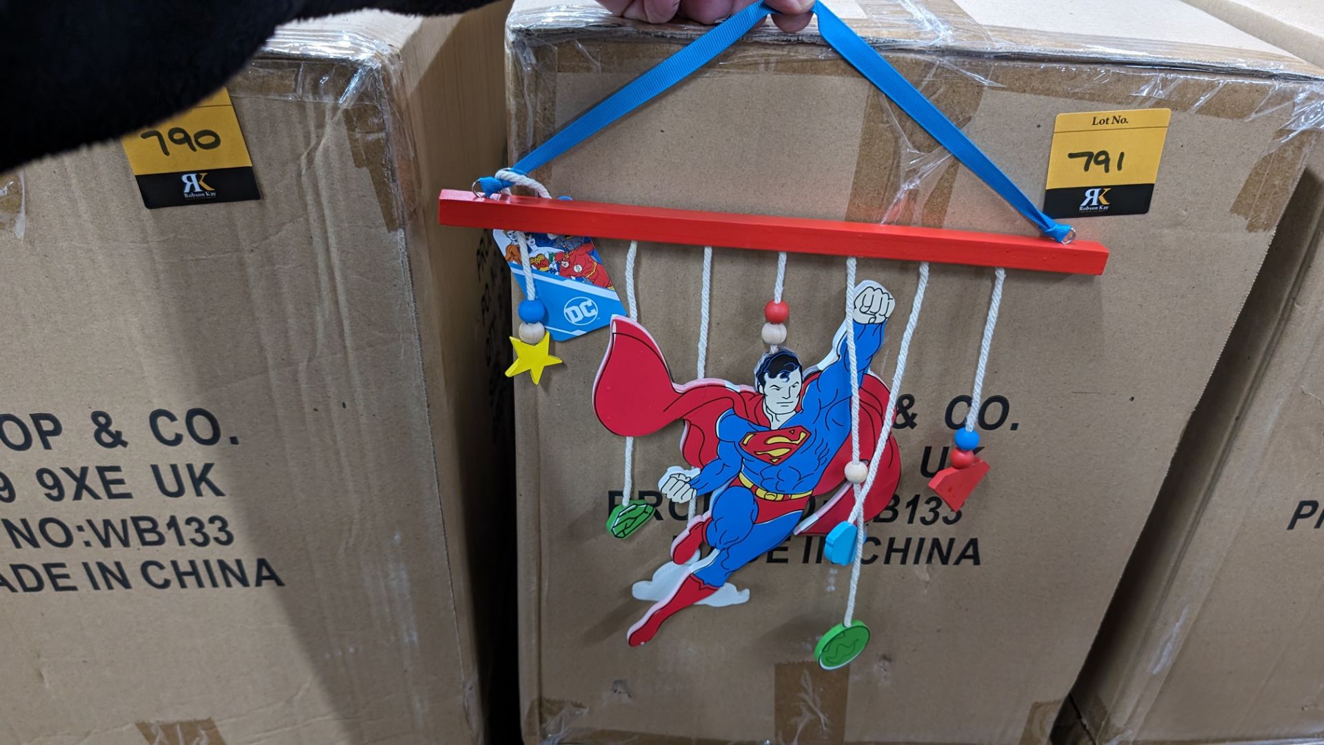 108 off Superman wooden mobiles - 3 cartons