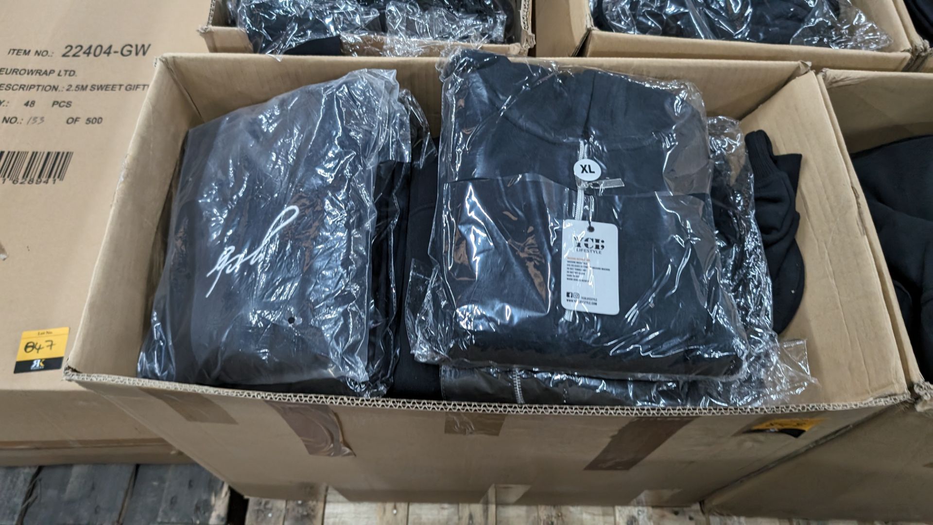 5 boxes of YCB zip-up hoodies, crop tops & similar - the contents of a pallet - Image 3 of 8