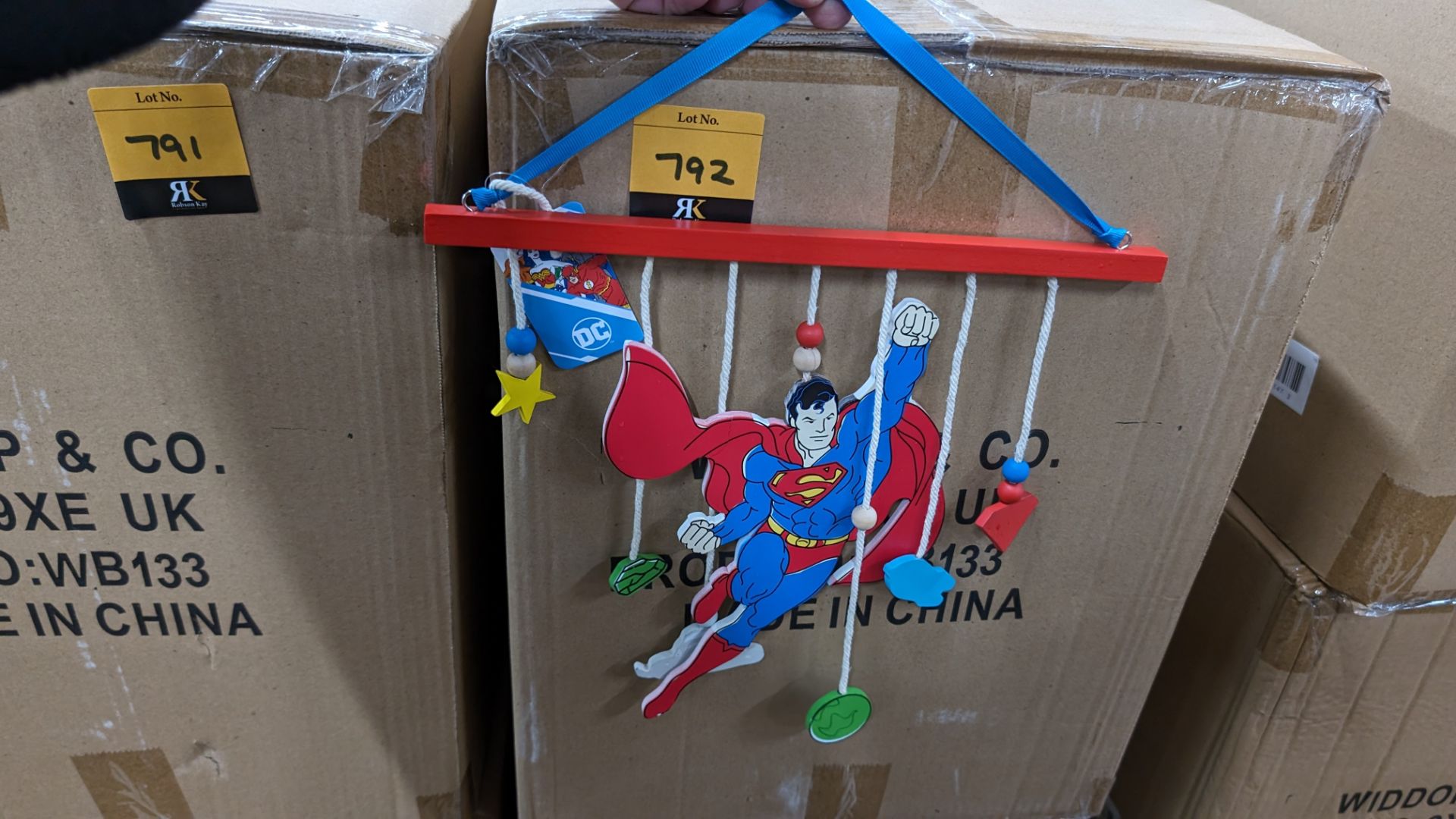 108 off Superman wooden mobiles - 3 cartons