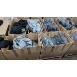 5 boxes of YCB zip-up hoodies, crop tops & similar - the contents of a pallet