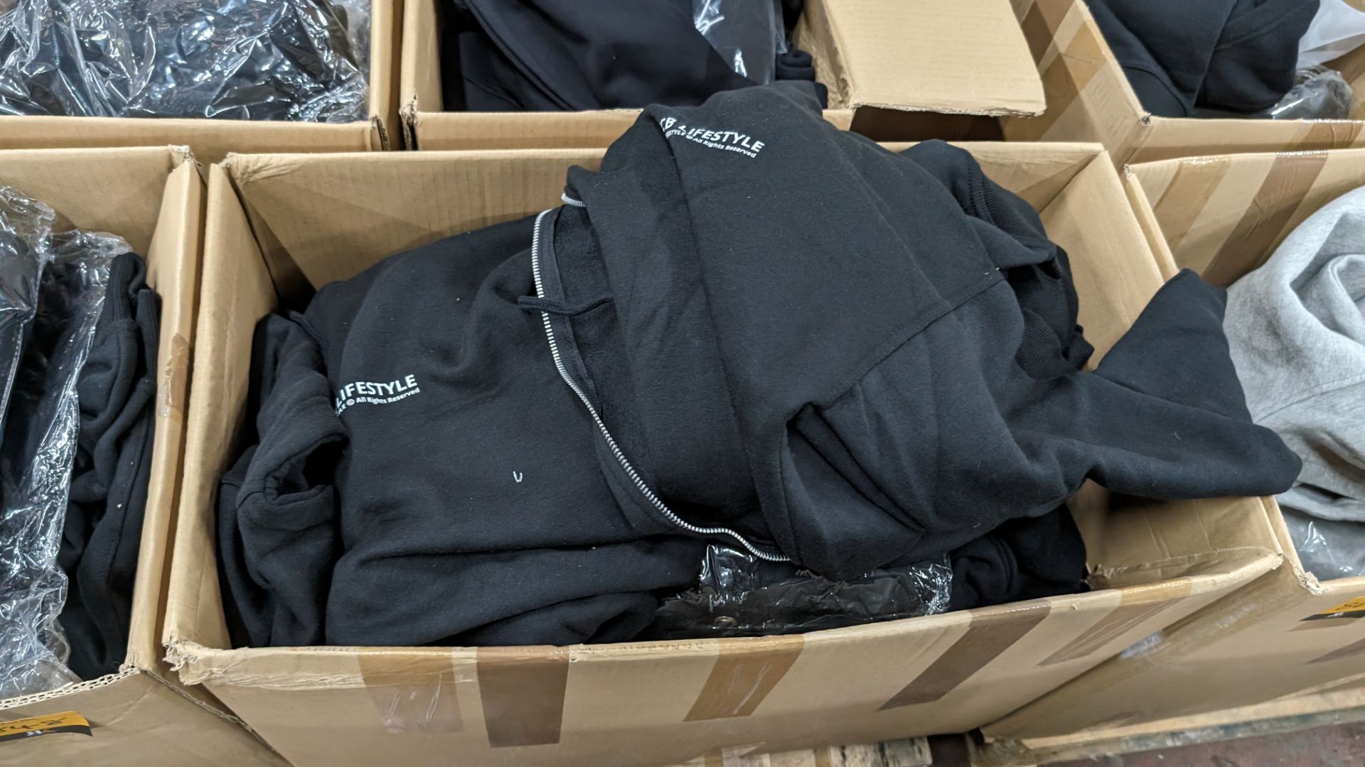 5 boxes of YCB zip-up hoodies, crop tops & similar - the contents of a pallet - Image 4 of 8