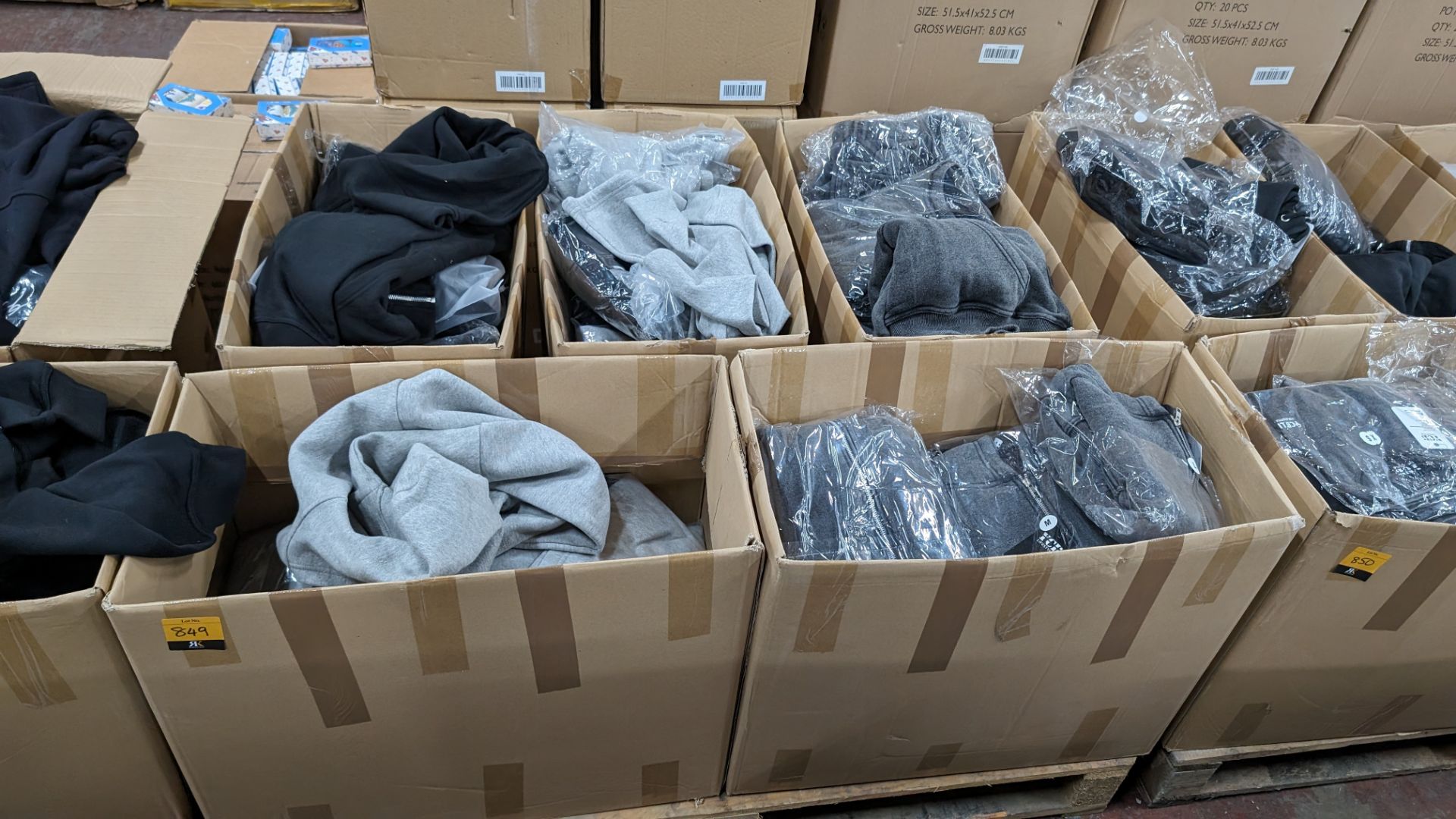 5 boxes of YCB zip-up hoodies, crop tops & similar - the contents of a pallet - Image 2 of 8