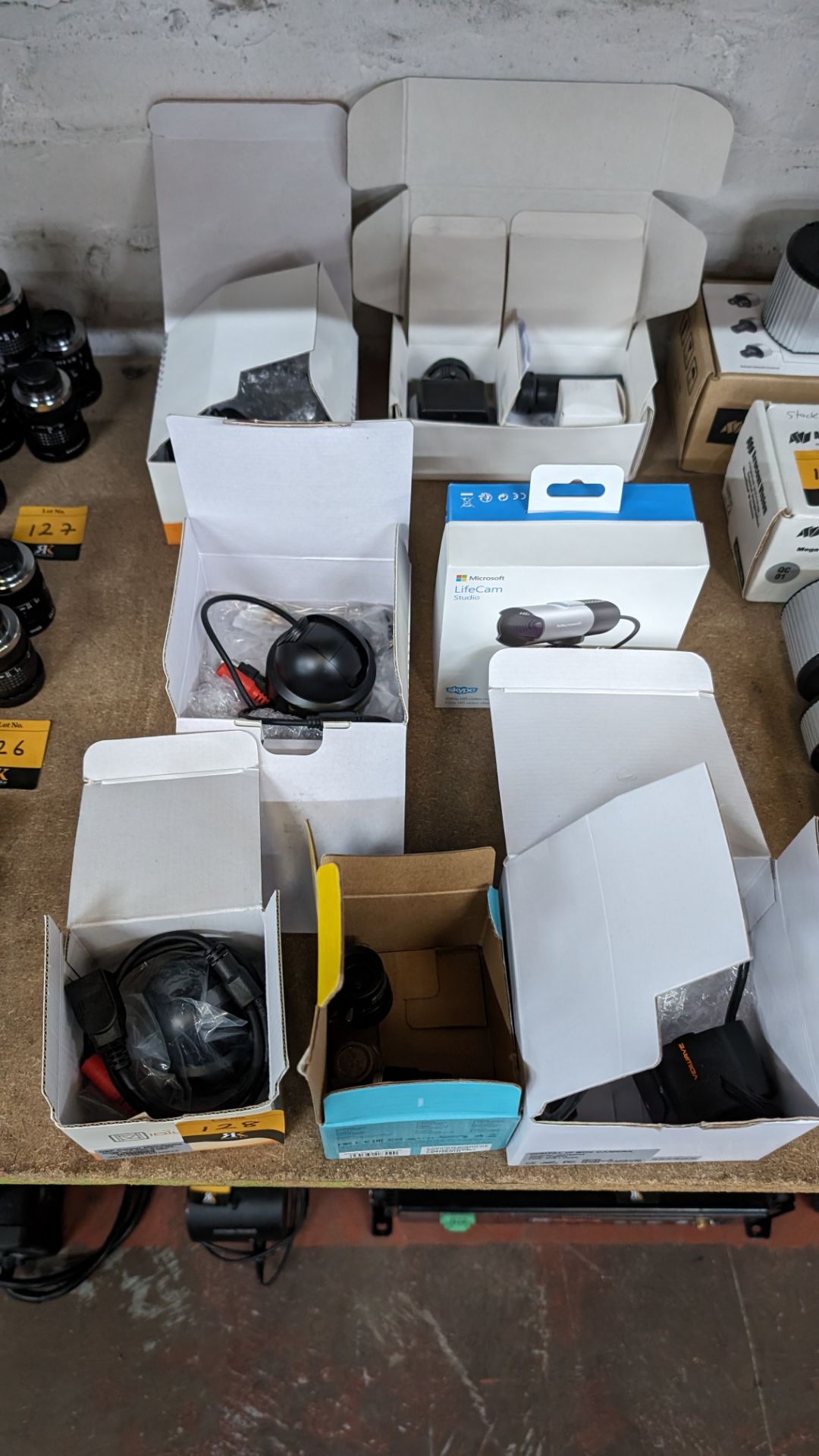 Quantity of assorted cameras, lenses and other related equipment, comprising 7 x boxes and their con - Image 2 of 10