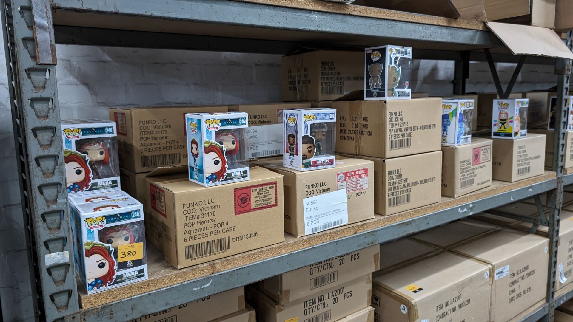 The contents of a bay of Pop! vinyl figures and bobble-heads. Approximately 110 pieces in total inc