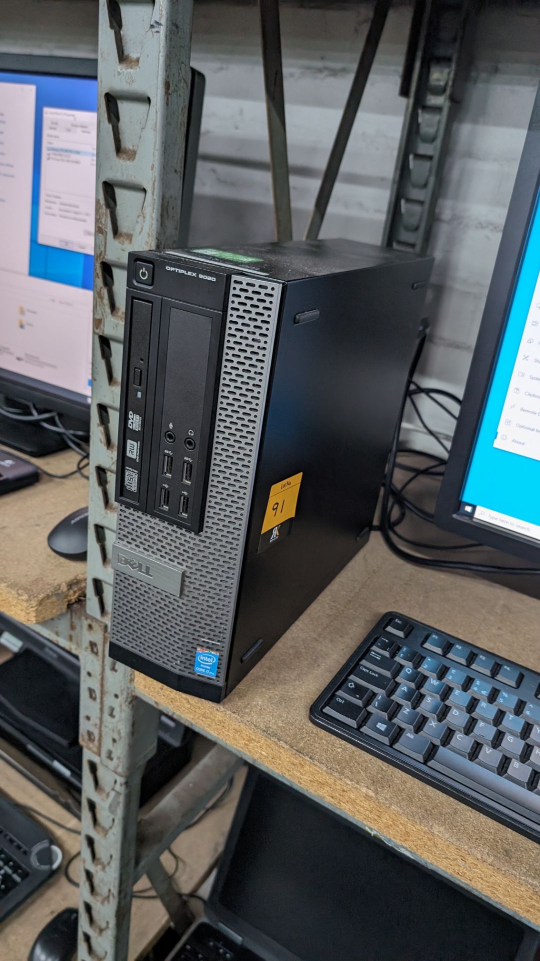 Dell Optiplex 9020 compact tower computer with Intel i7 vPro processor, including widescreen monitor - Image 5 of 9