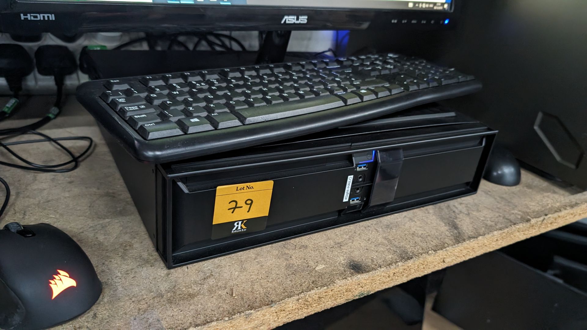 Desktop computer with ASRock Z390 Phantom gaming motorboard, Intel Core i5-9400 processor, 8GB RAM, - Image 5 of 11