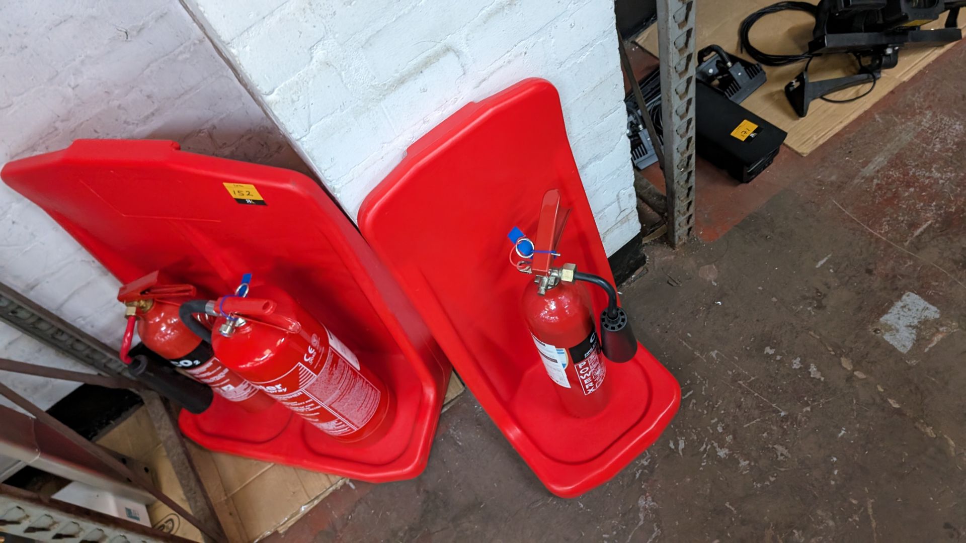 Quantity of fire extinguisher equipment comprising 3 fire extinguishers, 1 x double dispenser/stand - Image 7 of 7