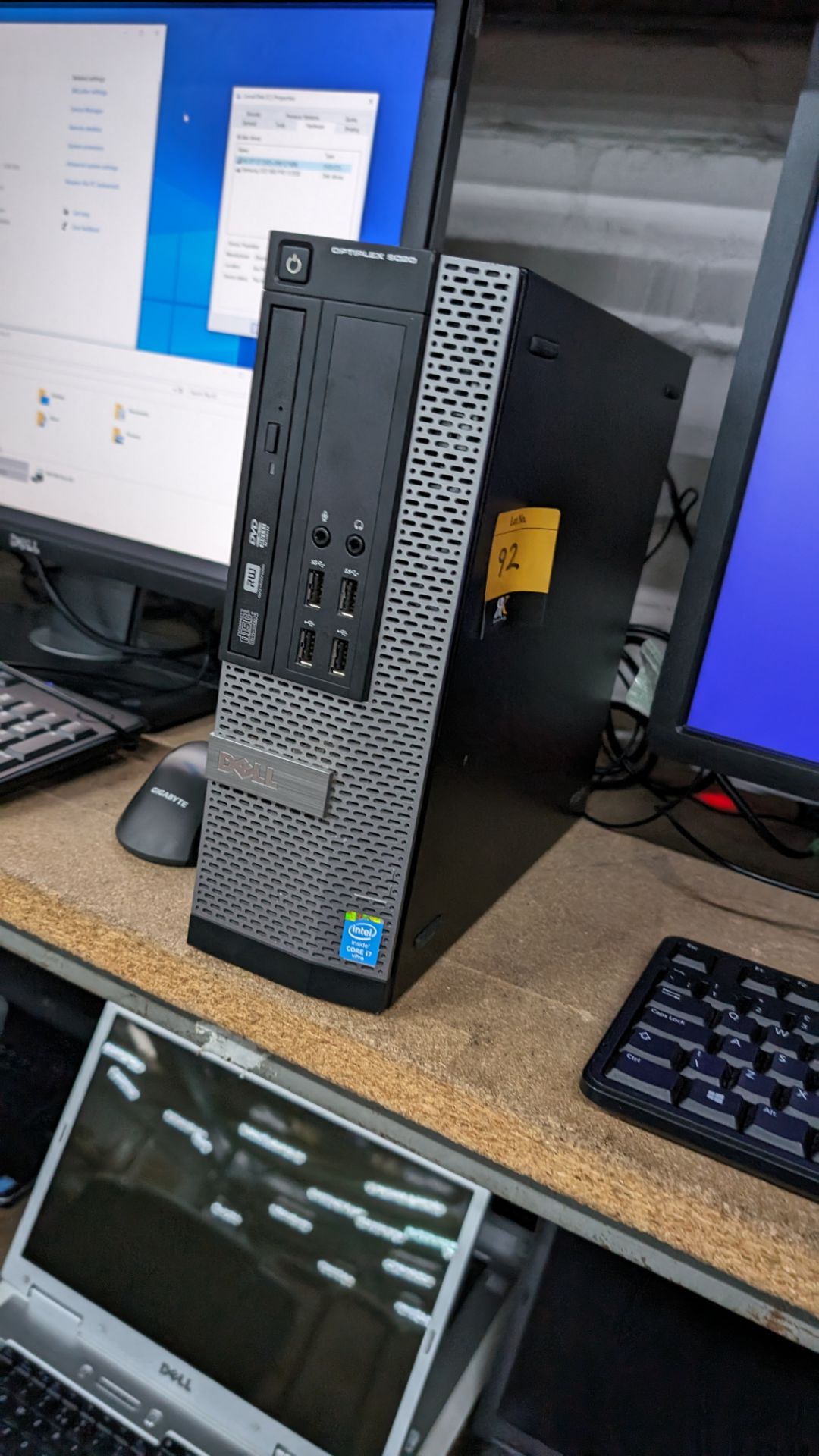 Dell Optiplex 9020 compact tower computer with Intel i7 vPro processor, including widescreen monitor - Image 6 of 18