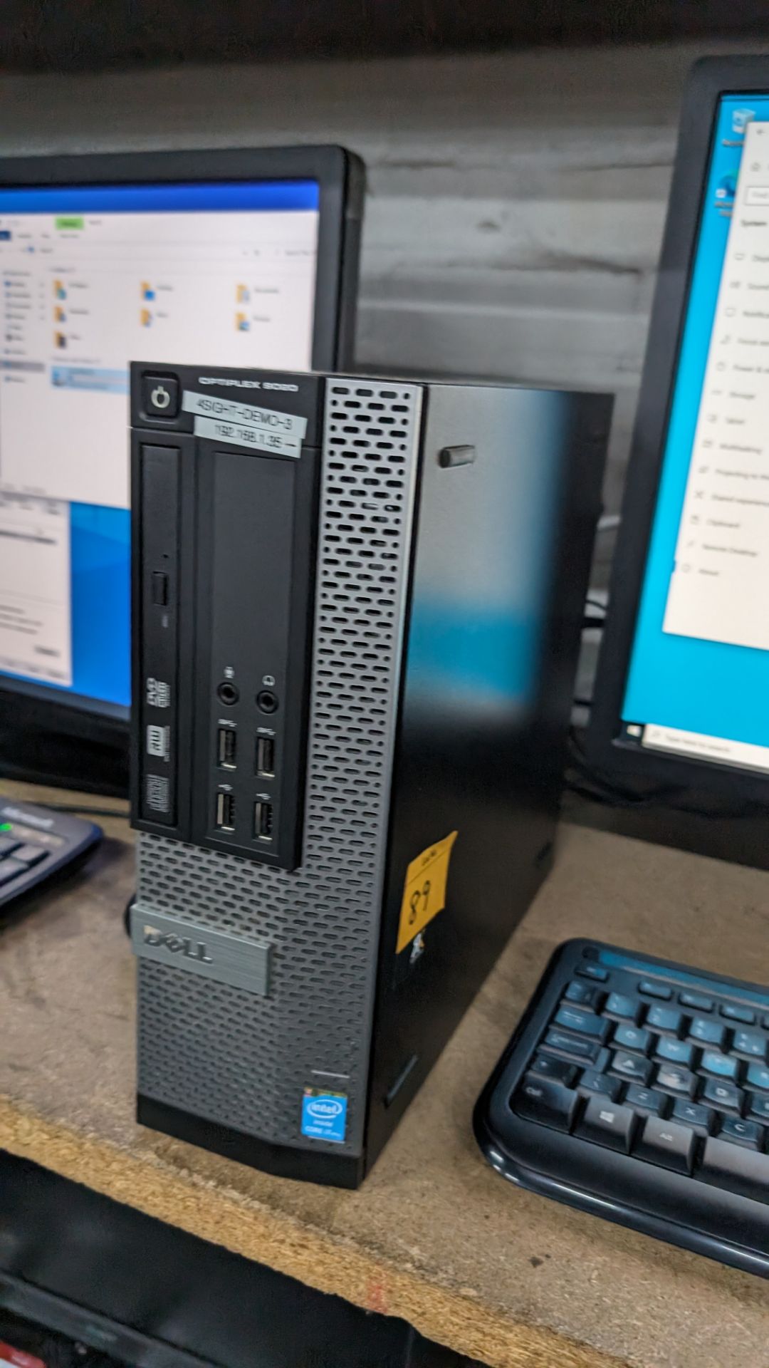Dell Optiplex 9020 compact tower computer with Intel Core i7 vPro processor, including widescreen mo - Image 4 of 9