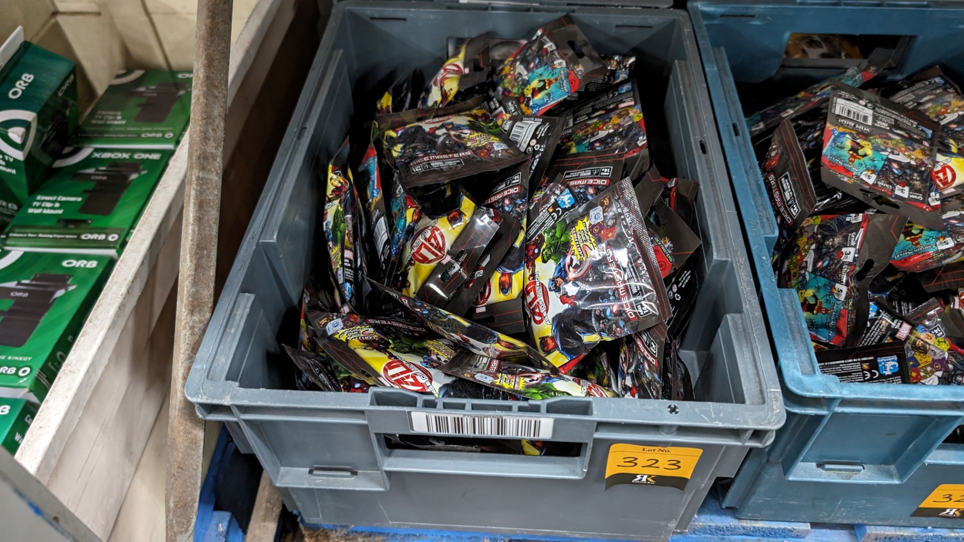 The contents of a crate of ALD Age of Ultron Dicemaster packs