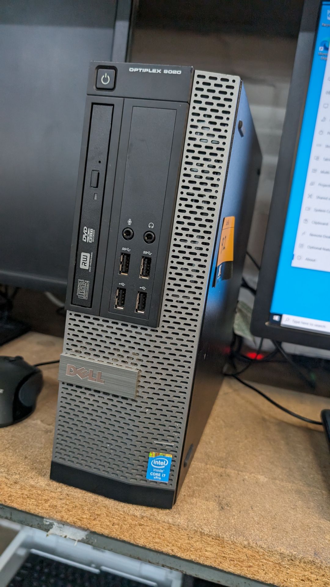 Dell Optiplex 9020 compact tower computer with Intel i7 vPro processor, including widescreen monitor - Image 14 of 18