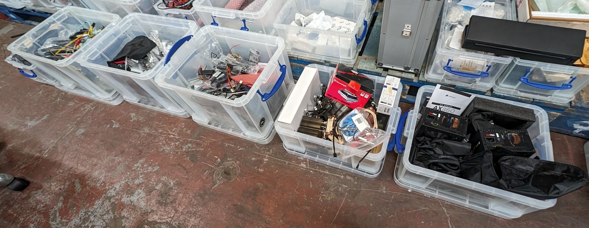 The contents of 6 crates of assorted computer components and miscellaneous - Image 2 of 10