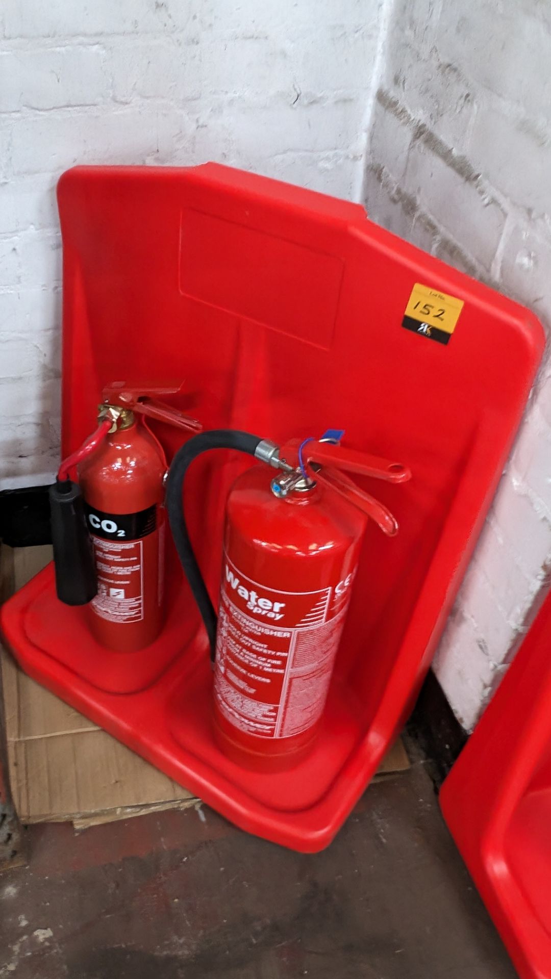 Quantity of fire extinguisher equipment comprising 3 fire extinguishers, 1 x double dispenser/stand - Image 2 of 7