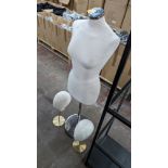 Tailor's dummy plus two 'head' hat display items