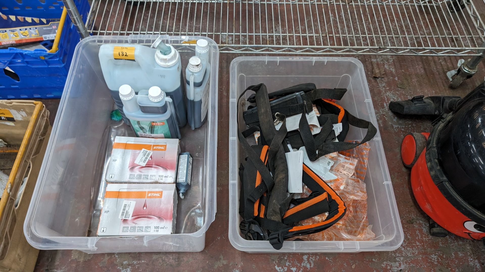 The contents of a crate of Stihl consumables plus the contents of a crate of Stihl straps & accessor - Image 2 of 8