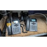 4 off Poly telephone handsets