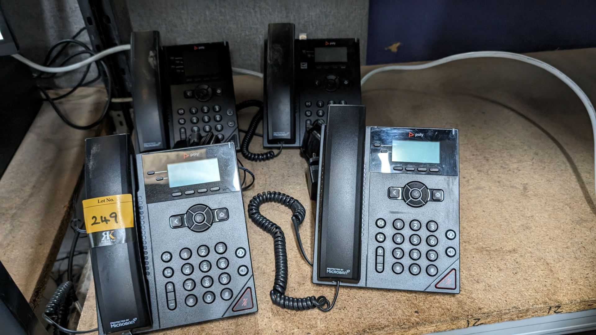 4 off Poly telephone handsets - Image 2 of 8