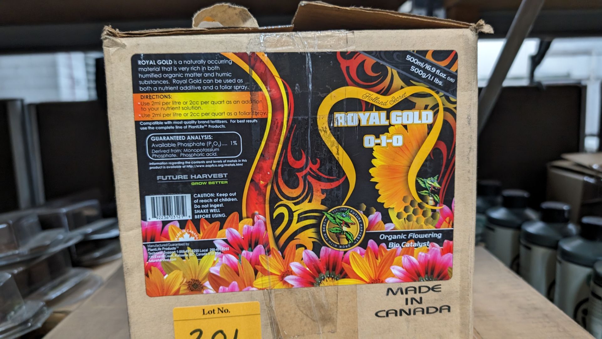 12 off 500ml bottles of Future Harvest Holland Secret Royal Gold 0-1-0 organic flowering bio catalys - Image 3 of 3