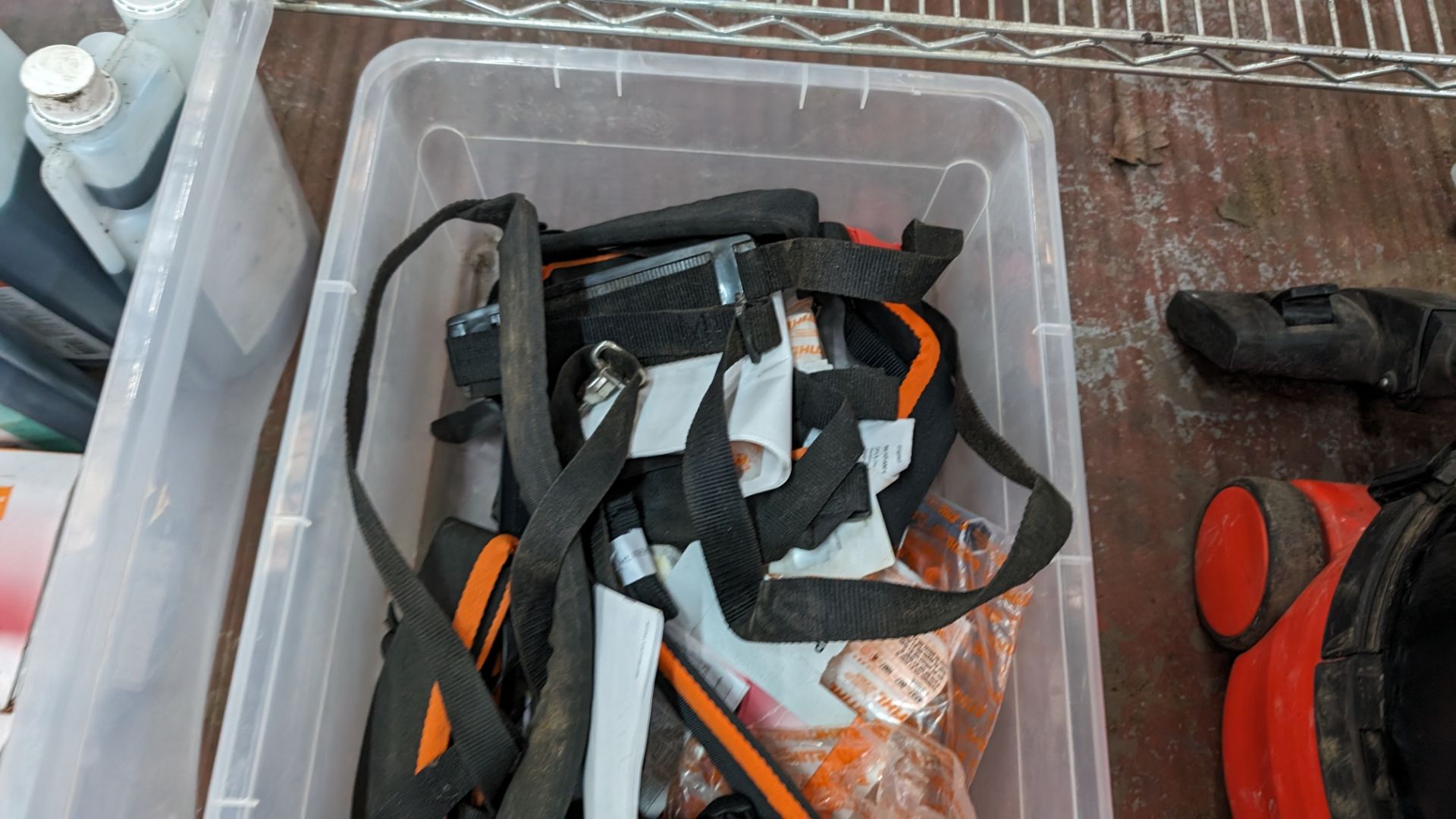 The contents of a crate of Stihl consumables plus the contents of a crate of Stihl straps & accessor - Image 7 of 8