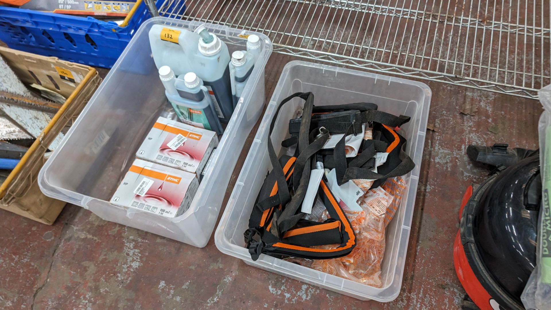 The contents of a crate of Stihl consumables plus the contents of a crate of Stihl straps & accessor - Image 8 of 8