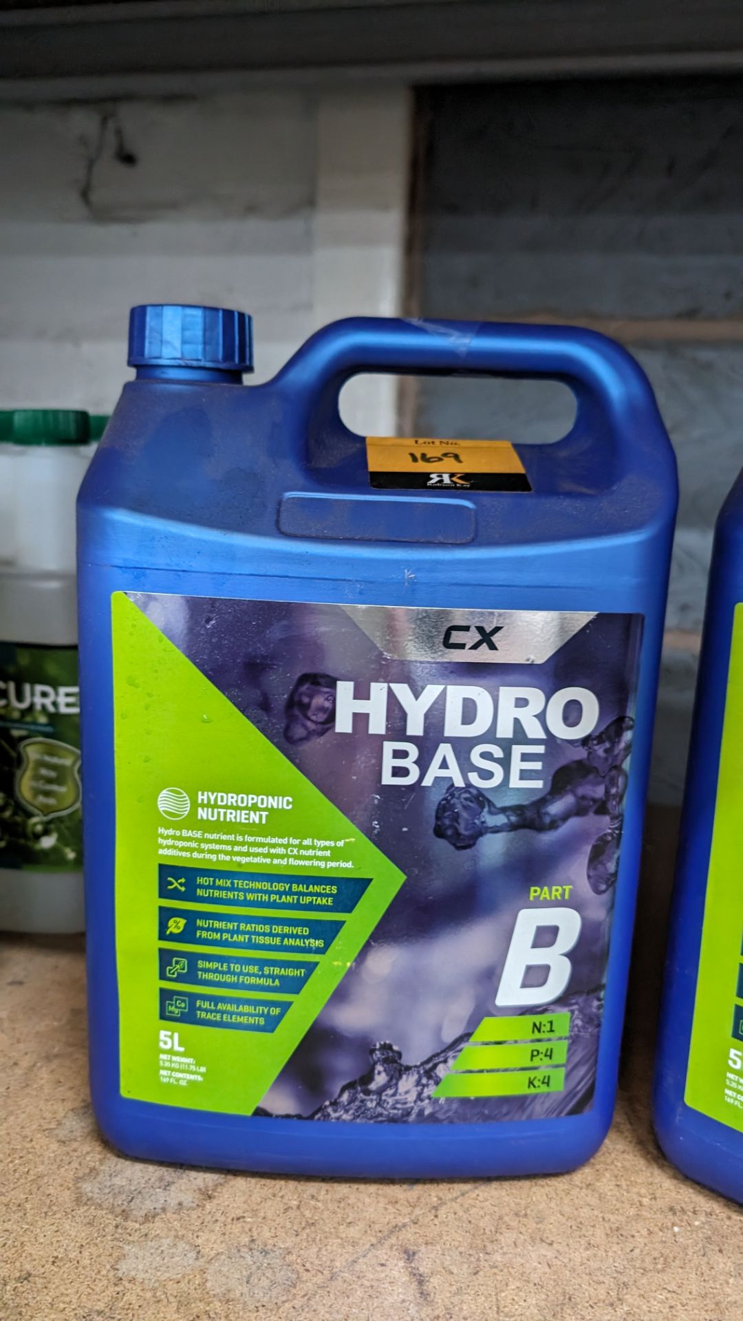 2 bottles of hydroponic nutrient CX hydro base. This lot comprises 1 off 5 litre bottle of Part A & - Image 3 of 4