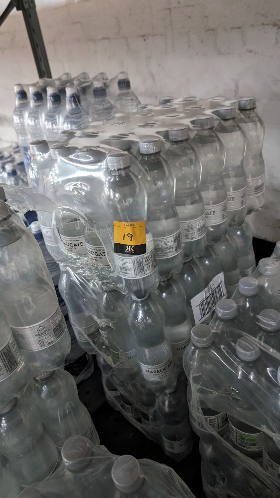 72 off 500ml bottles of Harrogate sparkling spring water, best before date July 2024 (3 cartons)
