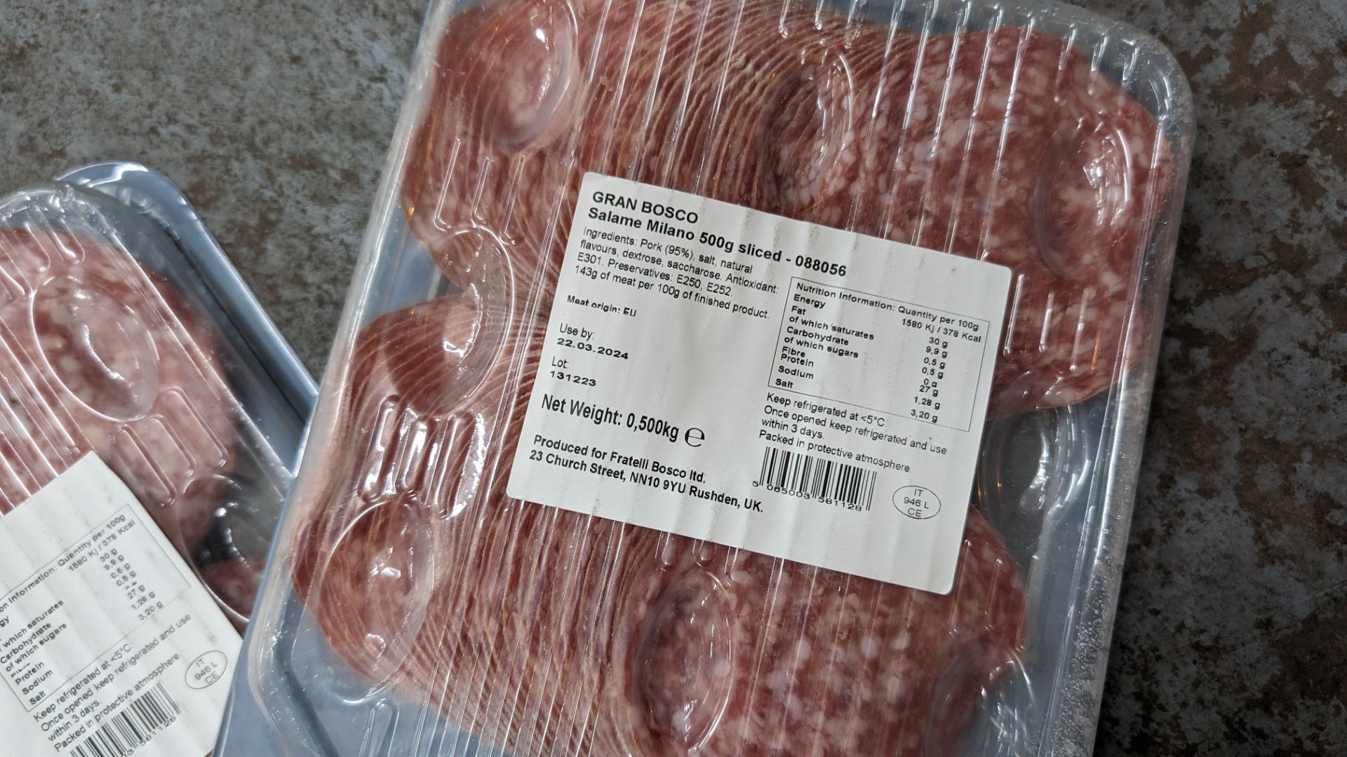 3 packs of Gran Bosco Italian salami each weighing 500g with use by dates of 13th March 2024 & 22nd - Image 9 of 10