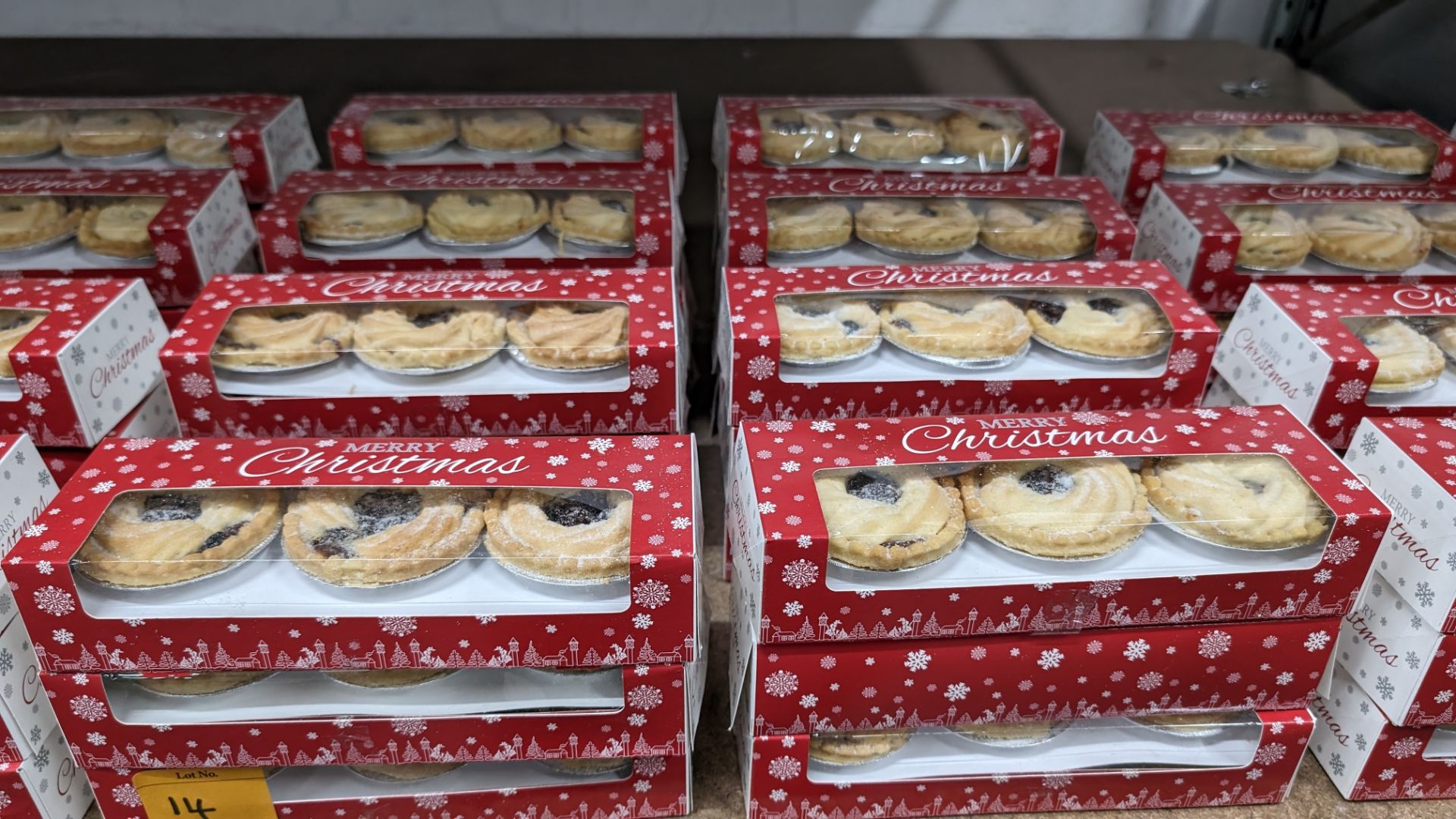 48 off 6 packs of Christmas mince pies. Each pack contains 6 pies on 2 layers & comes in Merry Chri - Image 3 of 5