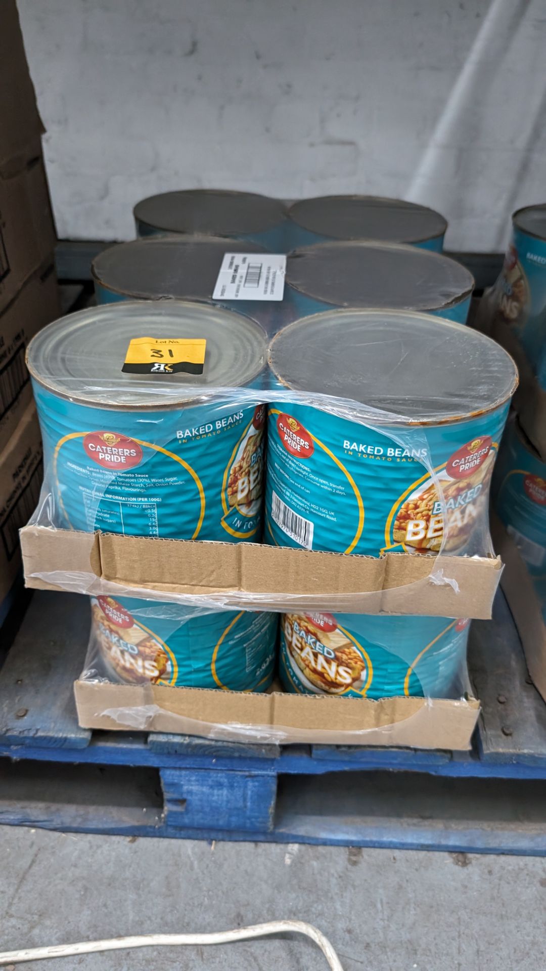 12 off 2.62kg tins of Caterer's Pride baked beans, best before date October 2025 - Image 2 of 6