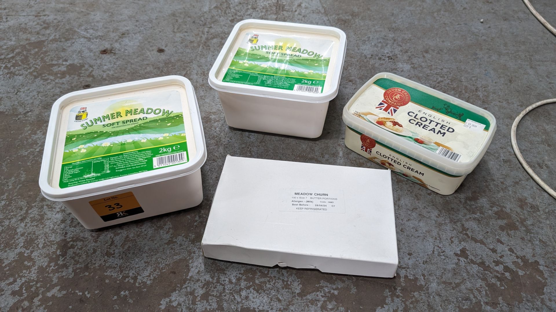 2 off 2kg tubs of Summer Meadow soft spread plus box of Meadow Churn individual packets of butter (1 - Image 2 of 6