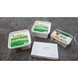 2 off 2kg tubs of Summer Meadow soft spread plus box of Meadow Churn individual packets of butter (1