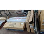 Quantity of assorted lighting comprising the contents of a pallet of panel lights and batten fitting