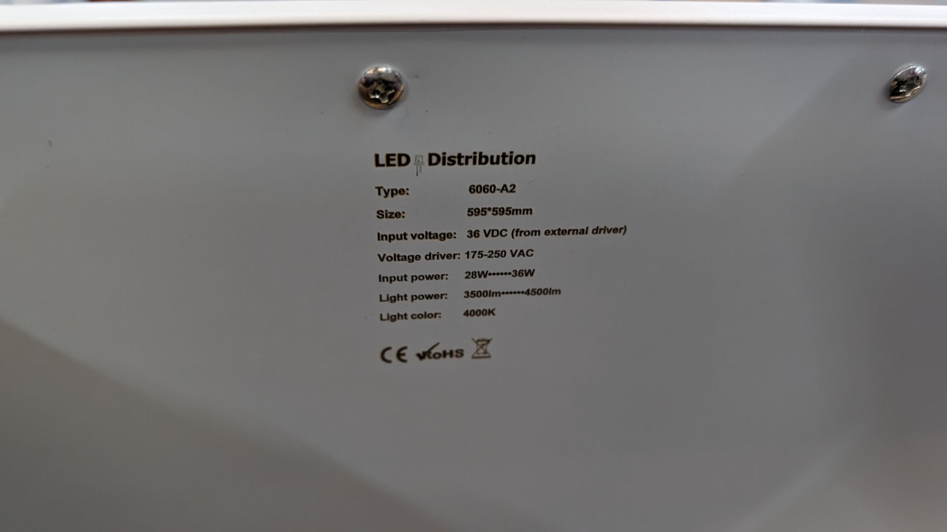 40 off Elegance Premium Eco 595mm x 595mm LED lighting panels. 4000k. 28/36w input power. 36w dri - Image 9 of 14