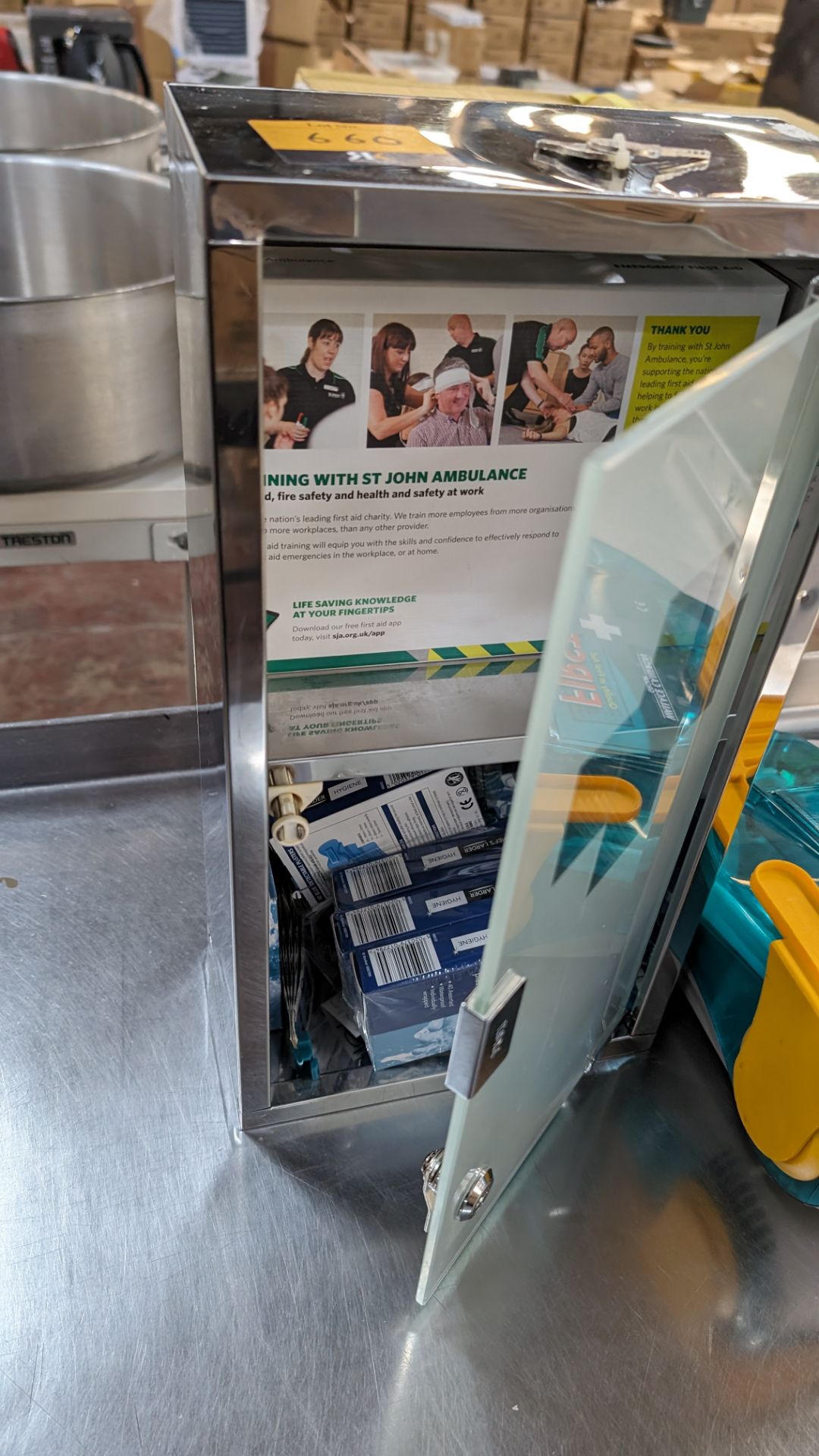 First aid lot comprising wall mountable cabinet and contents, plus first aid kit and contents - Image 3 of 6