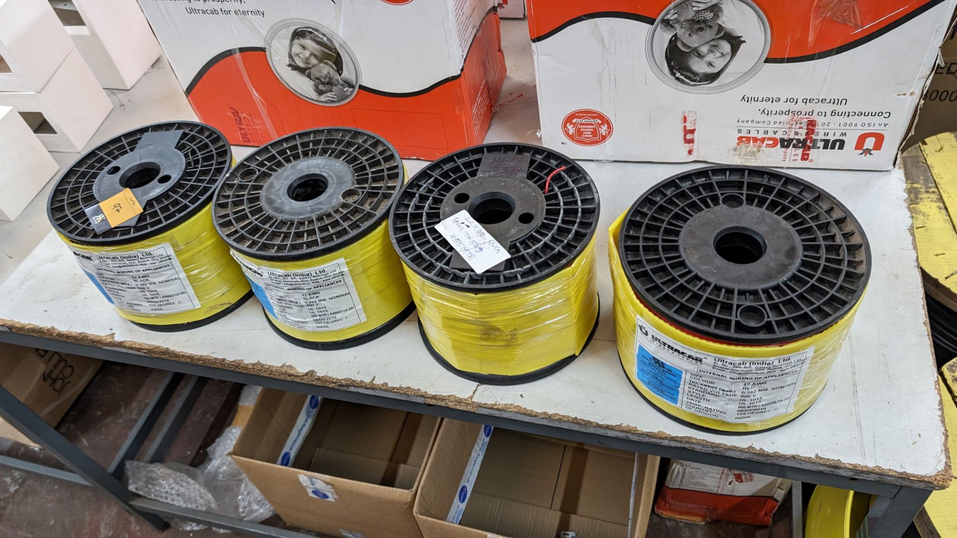 4 off 500m reels of black 22AWG cable - Image 6 of 6