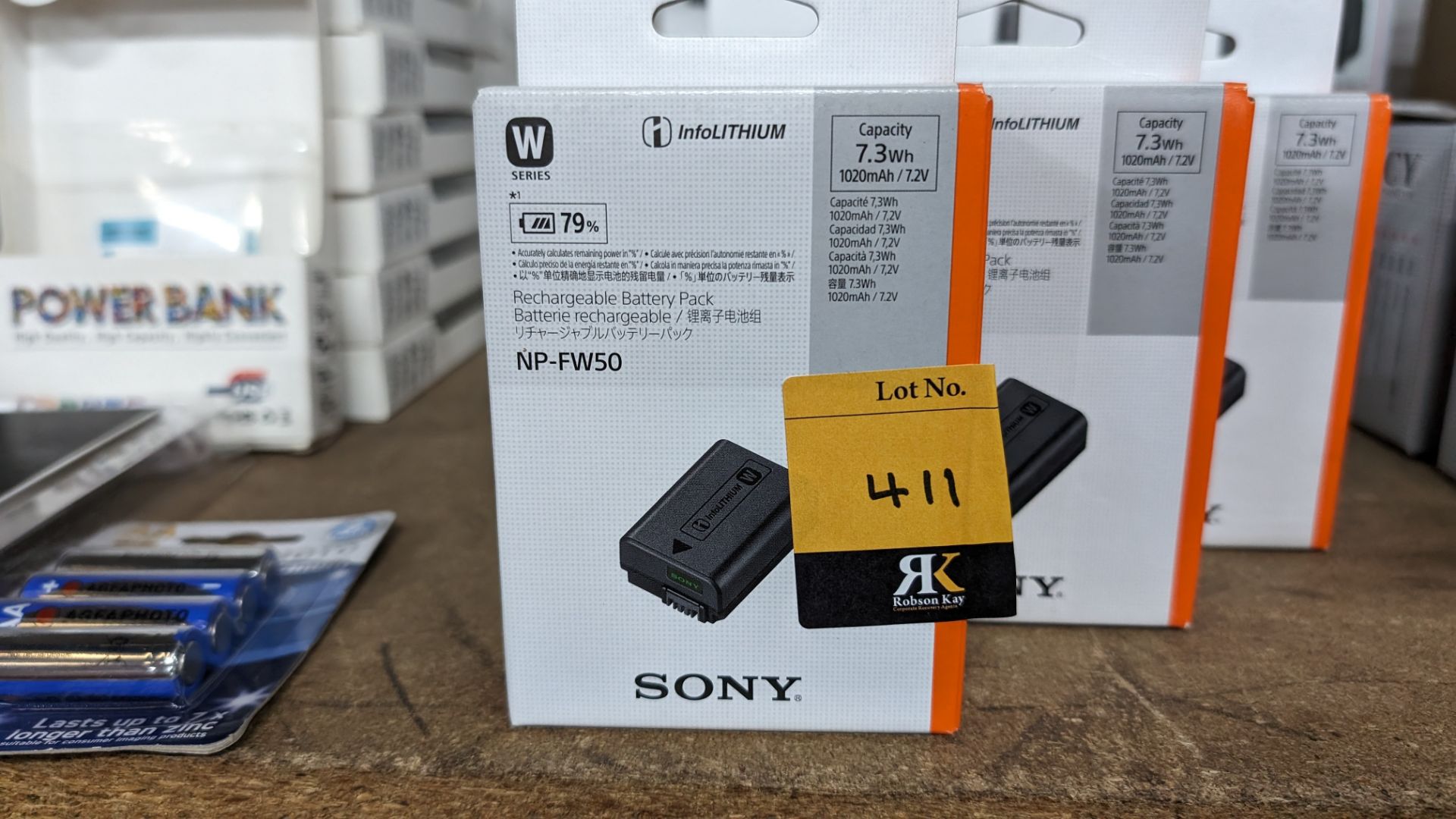 3 off Sony model NP-FW50 batteries - Image 5 of 8