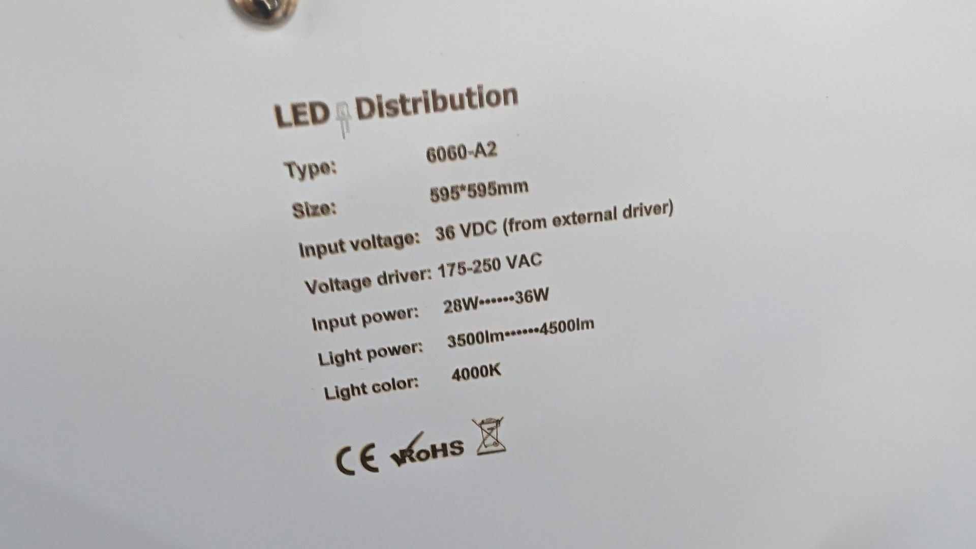 40 off Elegance Premium Eco 595mm x 595mm LED lighting panels. 4000k. 28/36w input power. 36w. M - Image 9 of 14