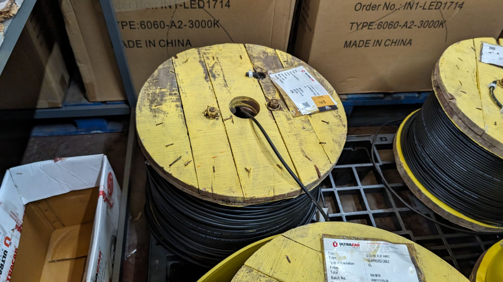 1 off 500m reel of 2core x 21AWG cable