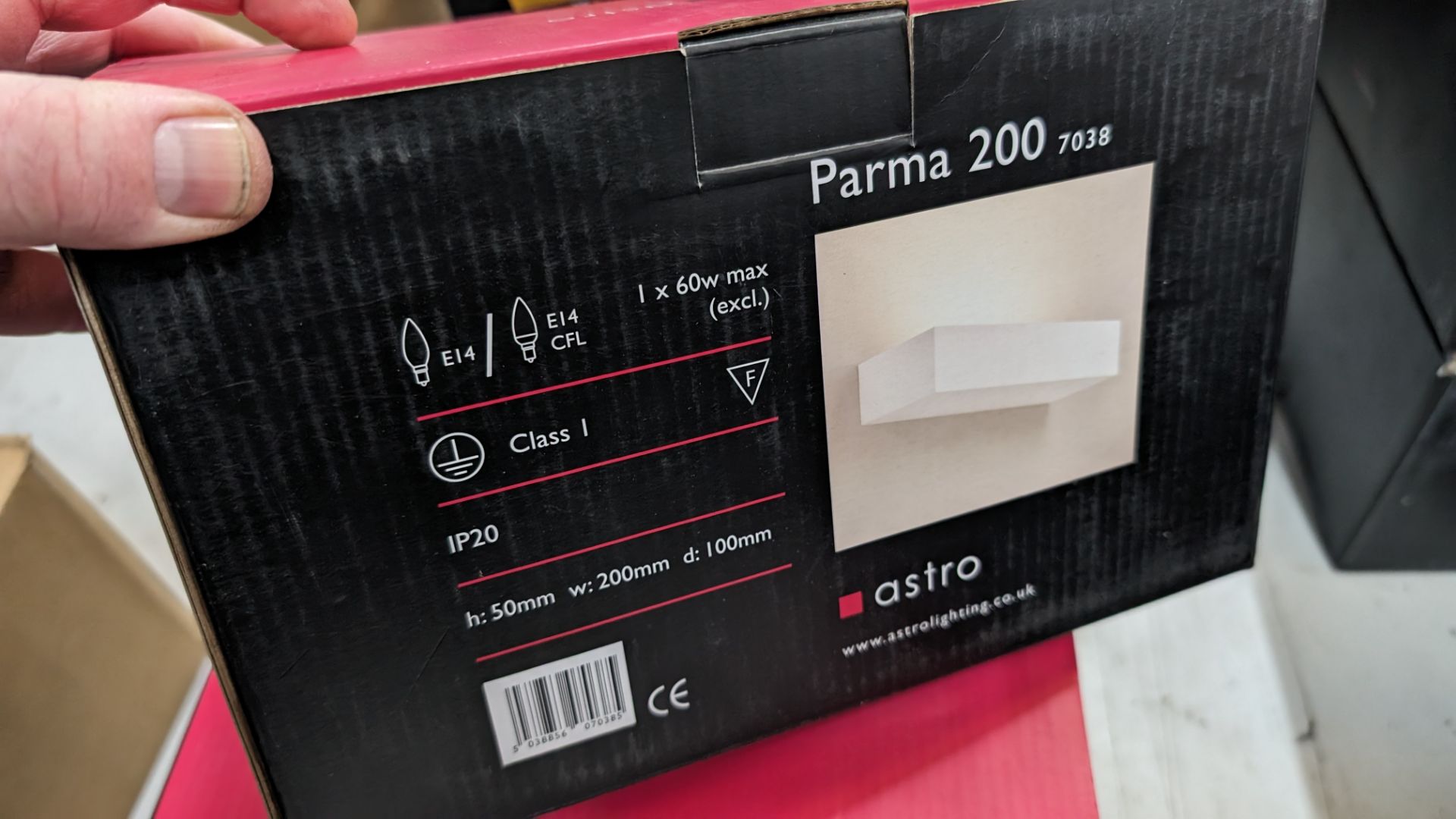 3 off Astro Parma 200 plaster wall lights - complete units - Image 4 of 5